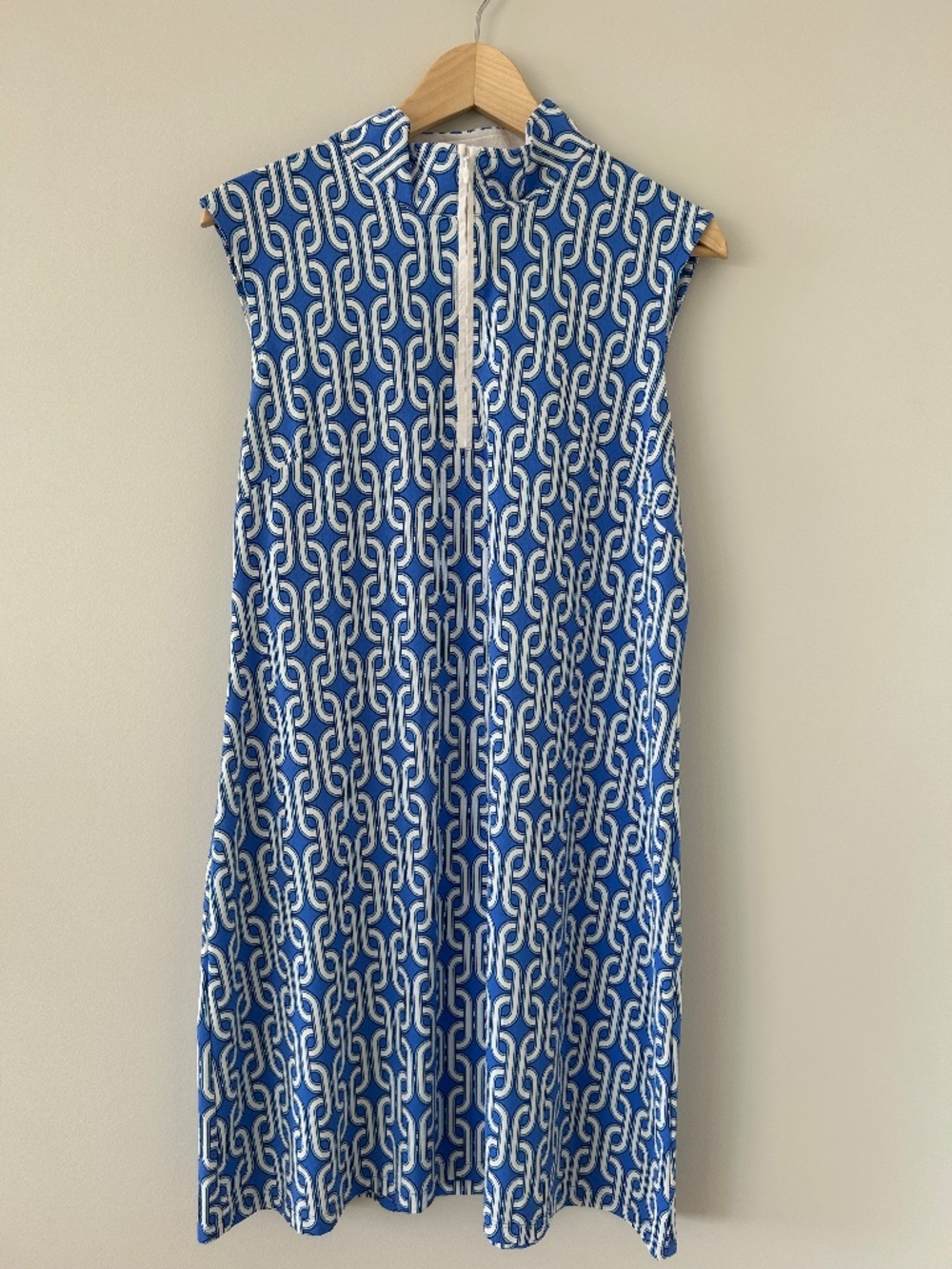 IBKUL Sleeveless Mock Dress Andrea Bright Blue SZ XL  EUC